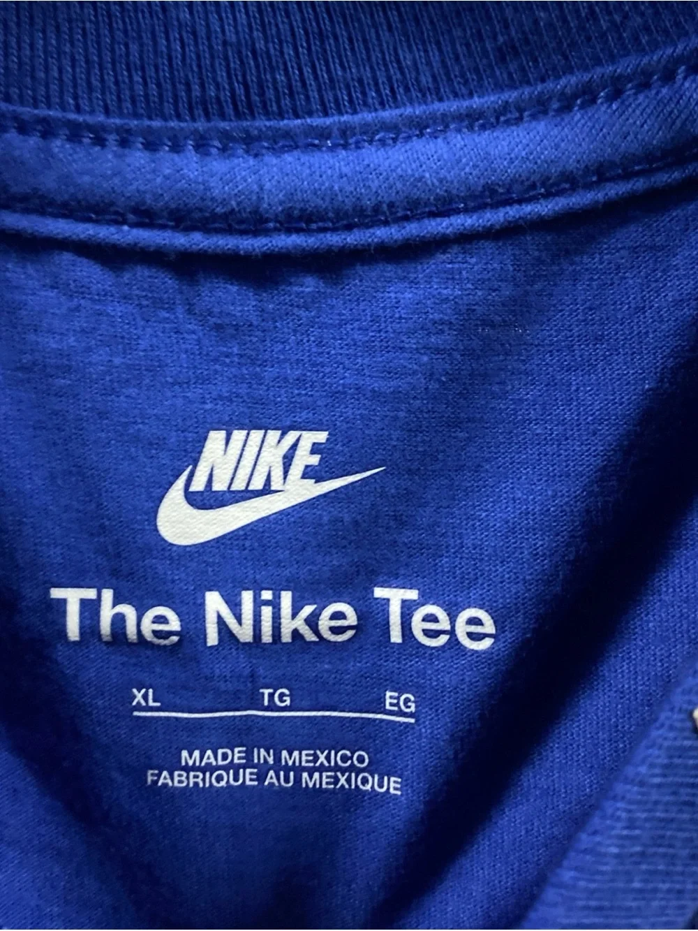 The Nike Tee “Just Do It” T-Shirt Logo Kids XL Unisex Blue White NWT FV4078-480